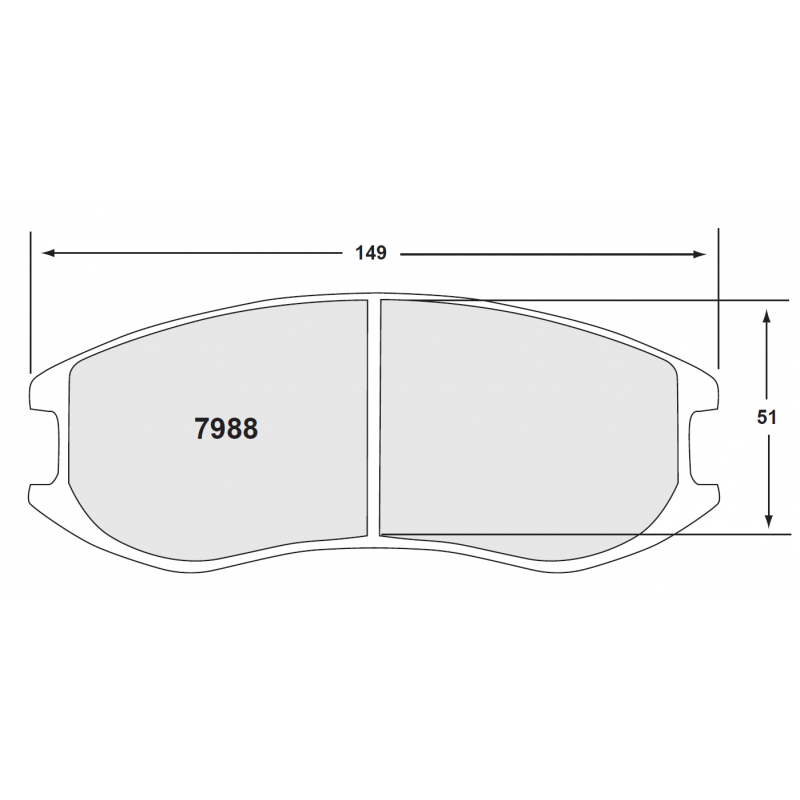 Degressive endurance compound. Race brake pads - Renault Clio Cup (PFC calipers)
For ZR88 caliper